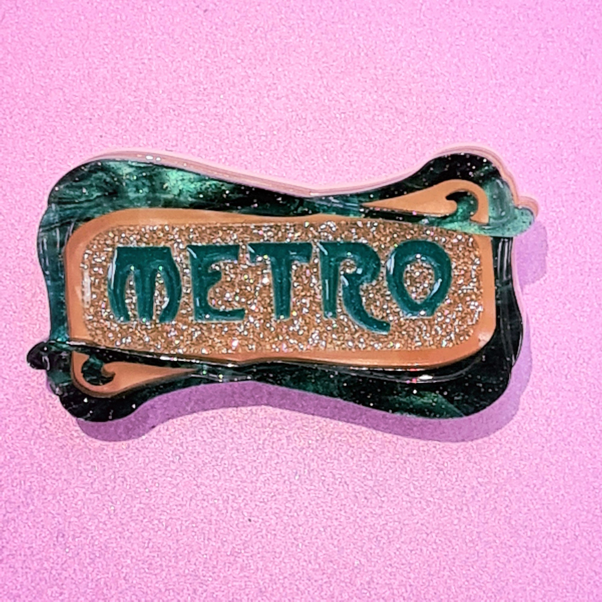 FREE GIFT  Paris 'Metro' Brooch by Erstwilder