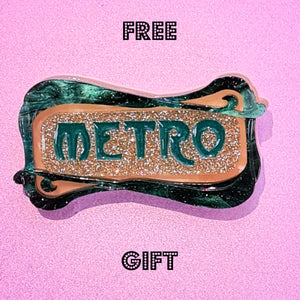 FREE GIFT  Paris 'Metro' Brooch by Erstwilder