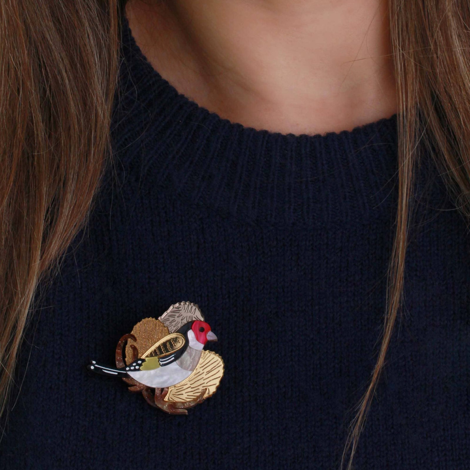 Goldfinch Brooch by Little Moose