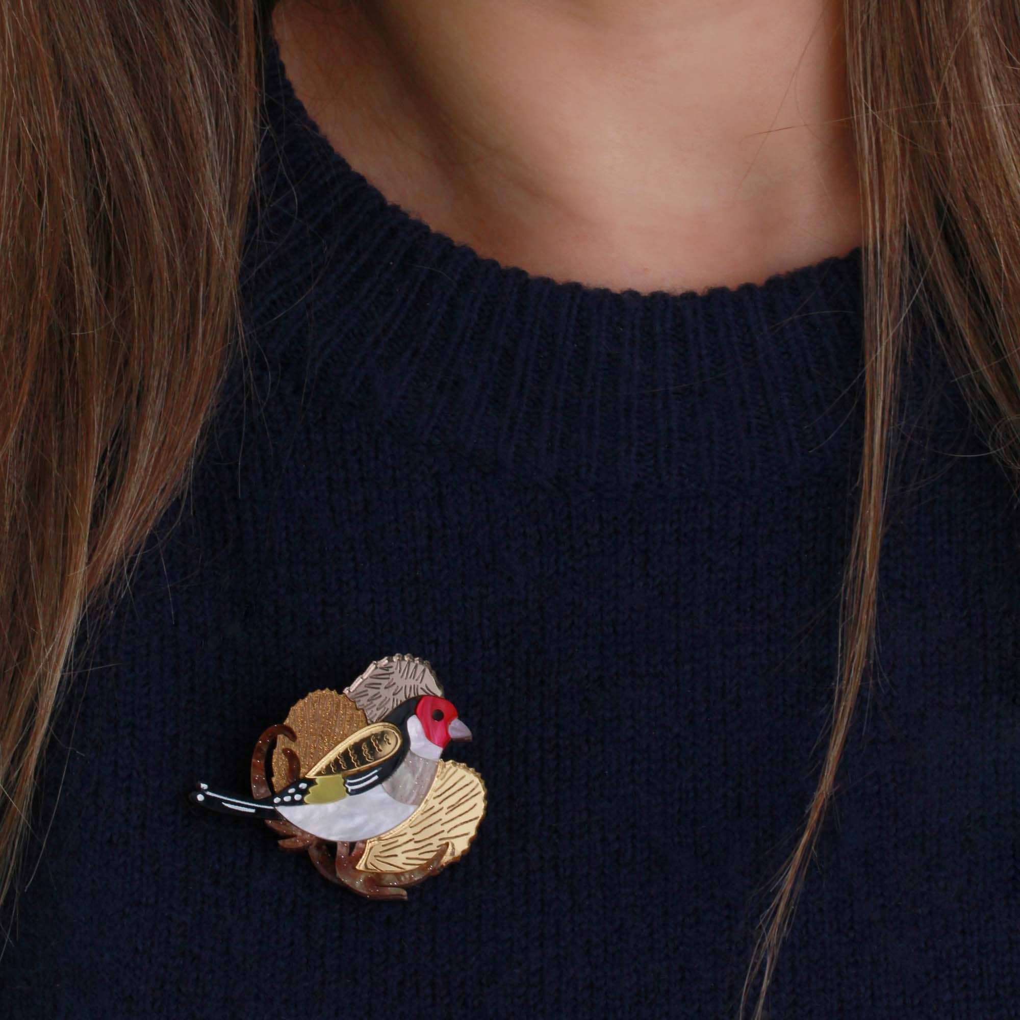 Goldfinch Brooch by Little Moose