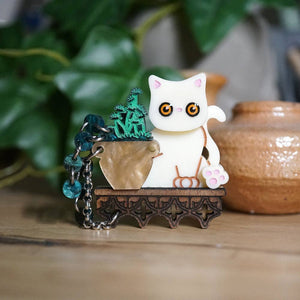 Little Rascal  Brooch by Lost Kiwi Designs (Cream)