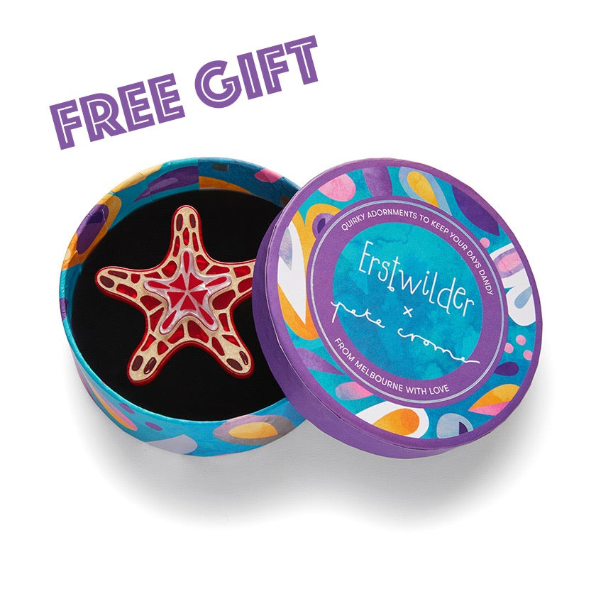 FREE GIFT The Sacred Starfish Brooch by Erstwilder x Pete Cromer