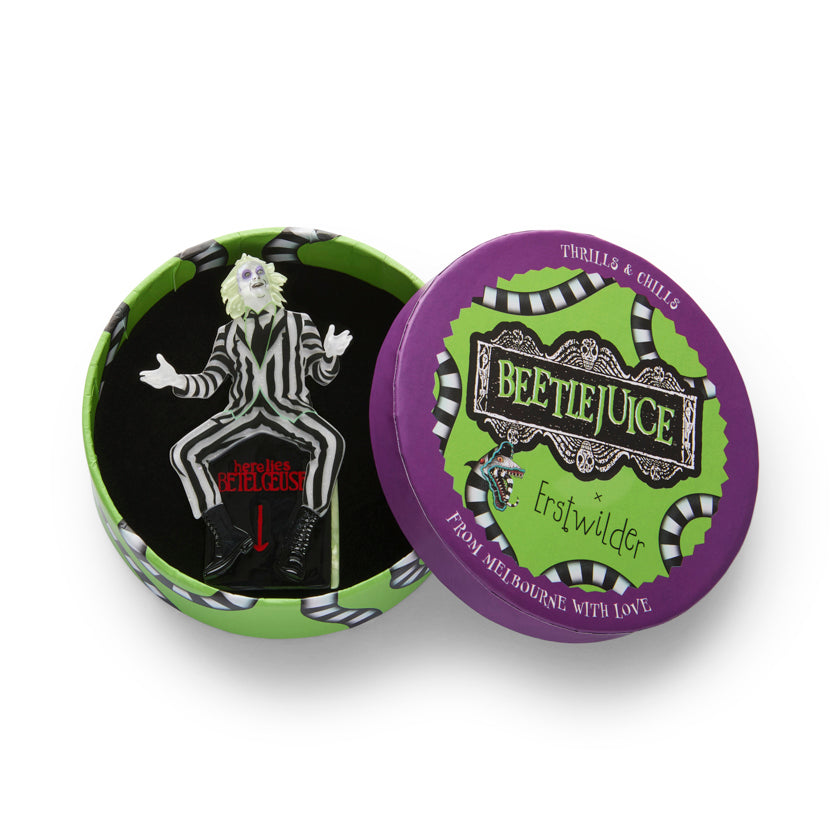 Beetlejuice Brooch by Erstwilder