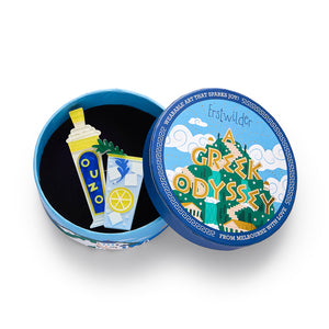 Opa! Ouzo Brooch by Erstwilder