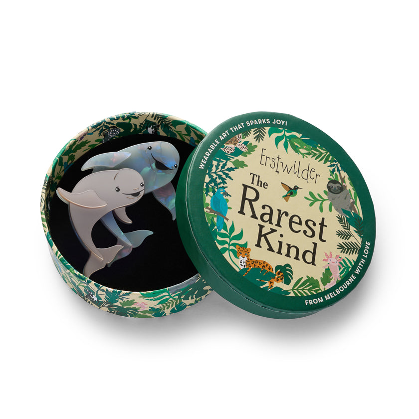 Yangtze Finless Porpoises Brooch by Erstwilder