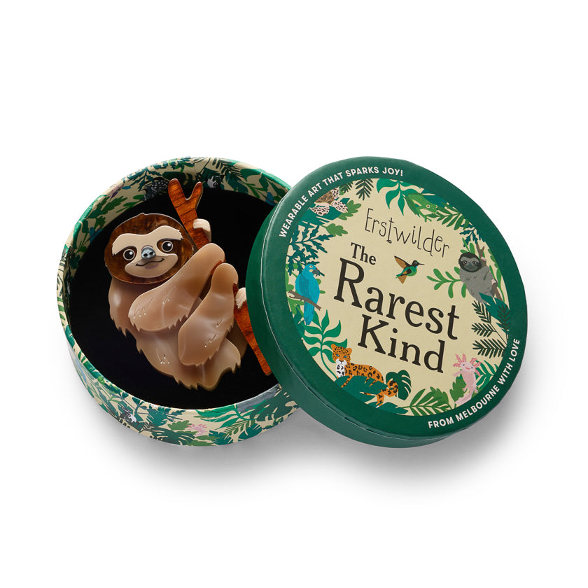 Pygmy Three-Toed Sloth Brooch by Erstwilder