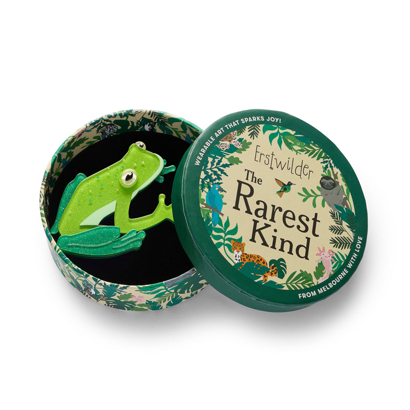 Buckley’s Giant Glass Frog Brooch by Erstwilder