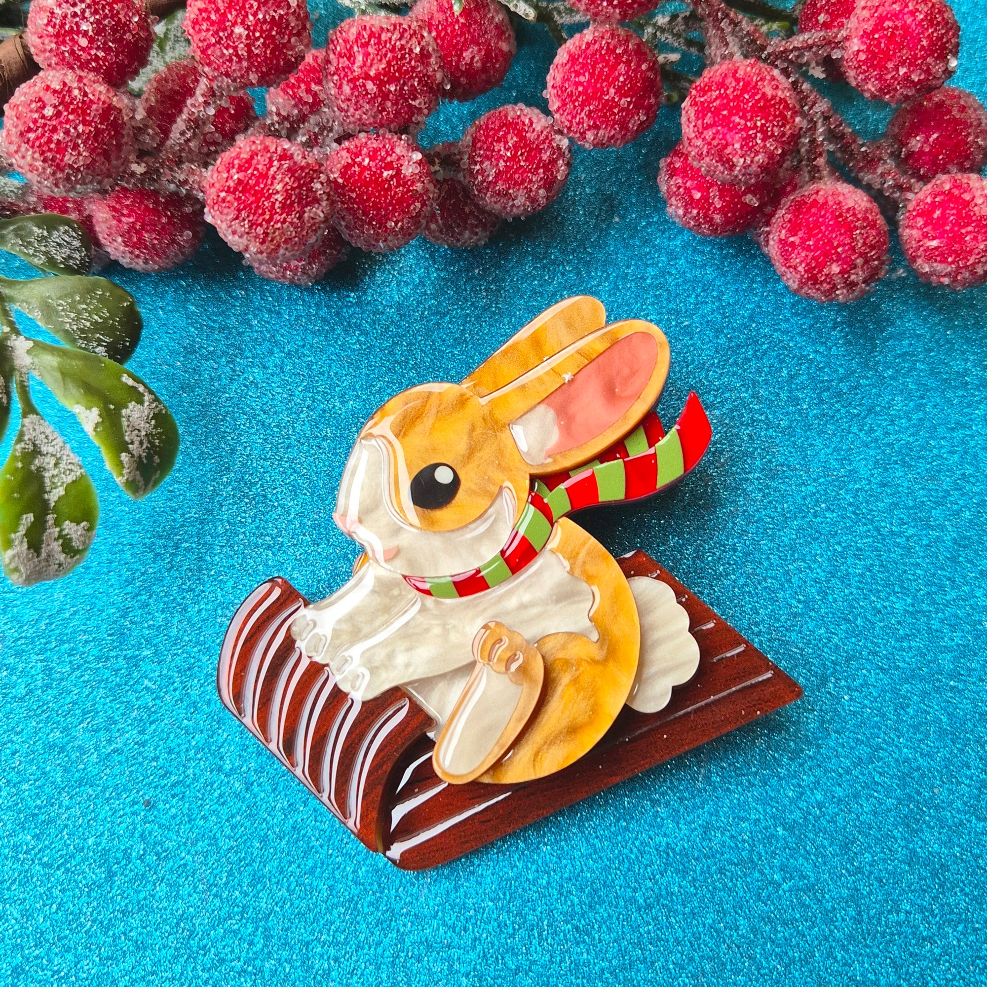 Breezy the Bunny Brooch by Erstwilder