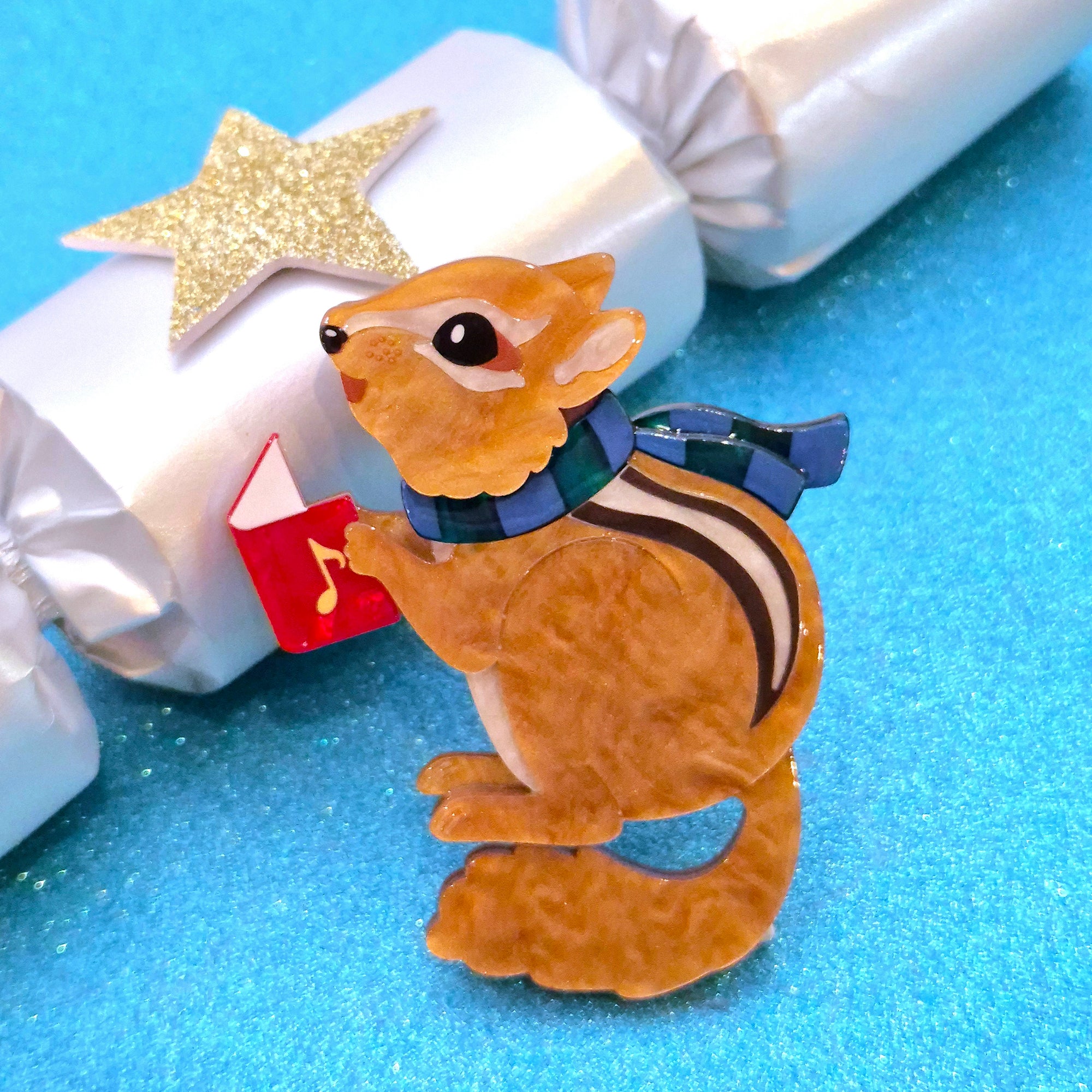 Charlie the Chipmunk Brooch by Erstwilder