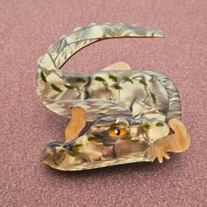 Crikey the Saltwater Crocodile Brooch by Erstwilder