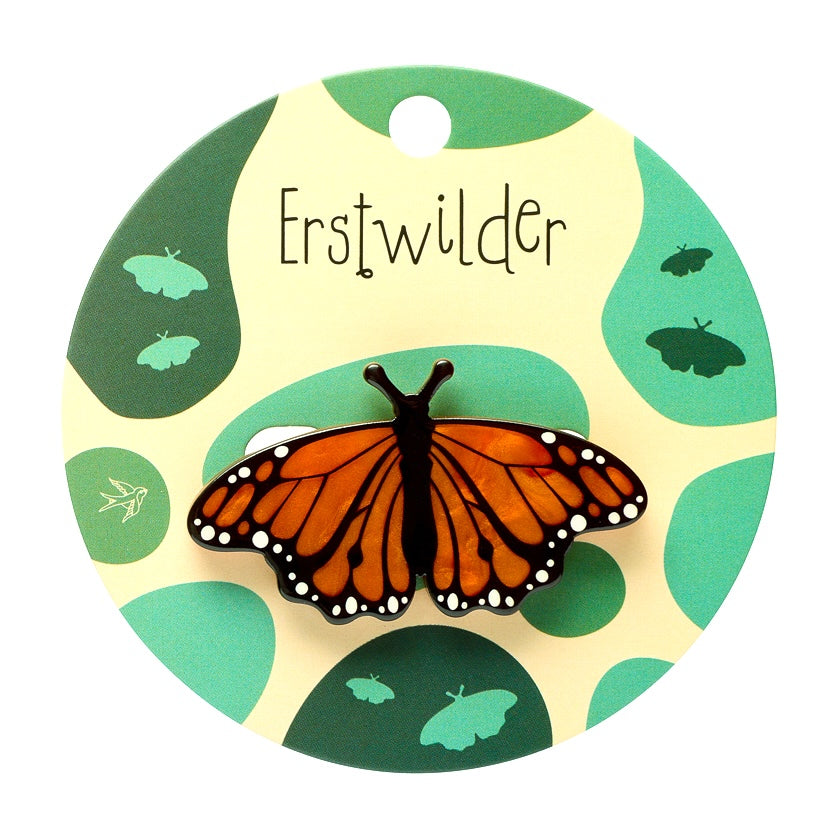 Monarch Butterfly Simplified Mini Brooch by Erstwilder