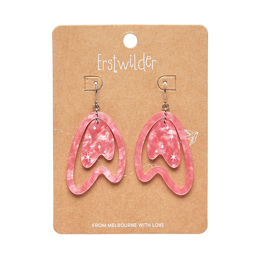 Atomic Boomerang Essential Earrings by Erstwilder - Pink