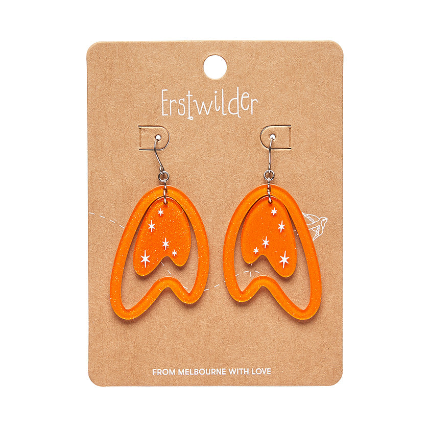 Atomic Boomerang Essential Earrings by Erstwilder - Orange