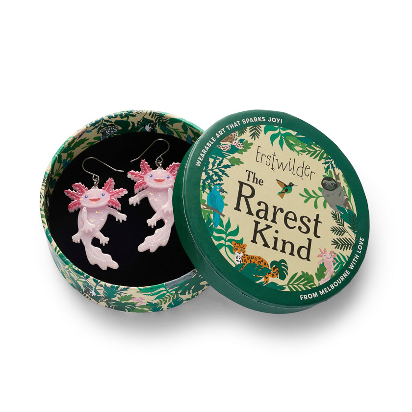 Axolotl Drop Earrings  by Erstwilder