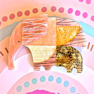 An Elephant Named Rumble Brooch by Erstwilder x Clare Youngs