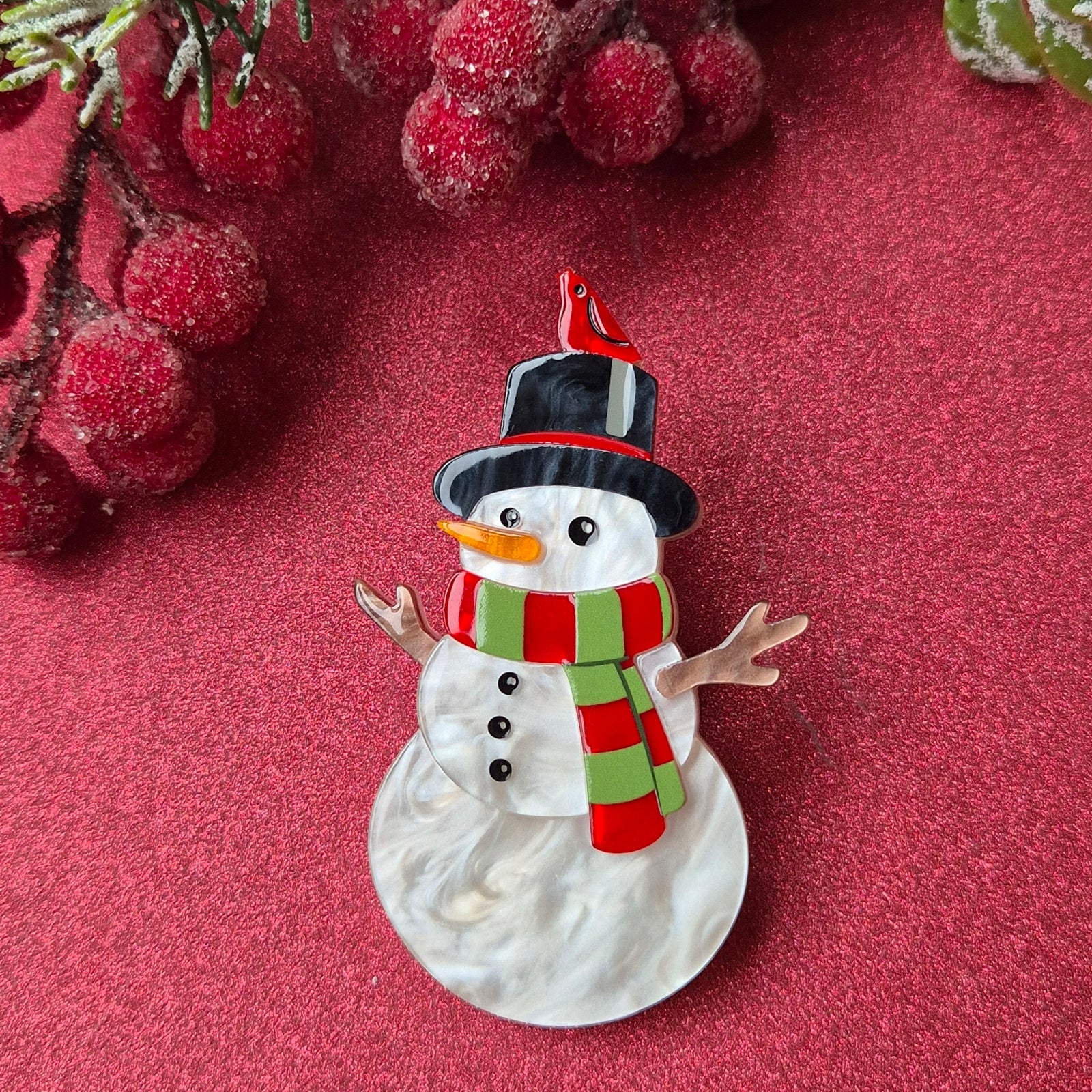 Frosty Fellow Brooch by Erstwilder