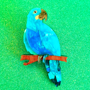 Glaucous Macaw Brooch by Erstwilder