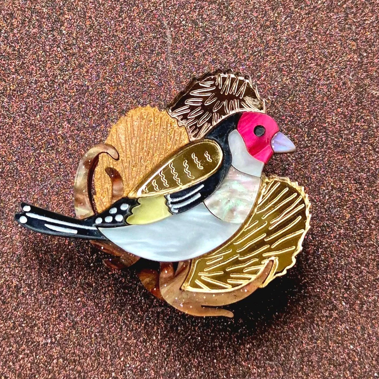 Goldfinch Brooch by Little Moose