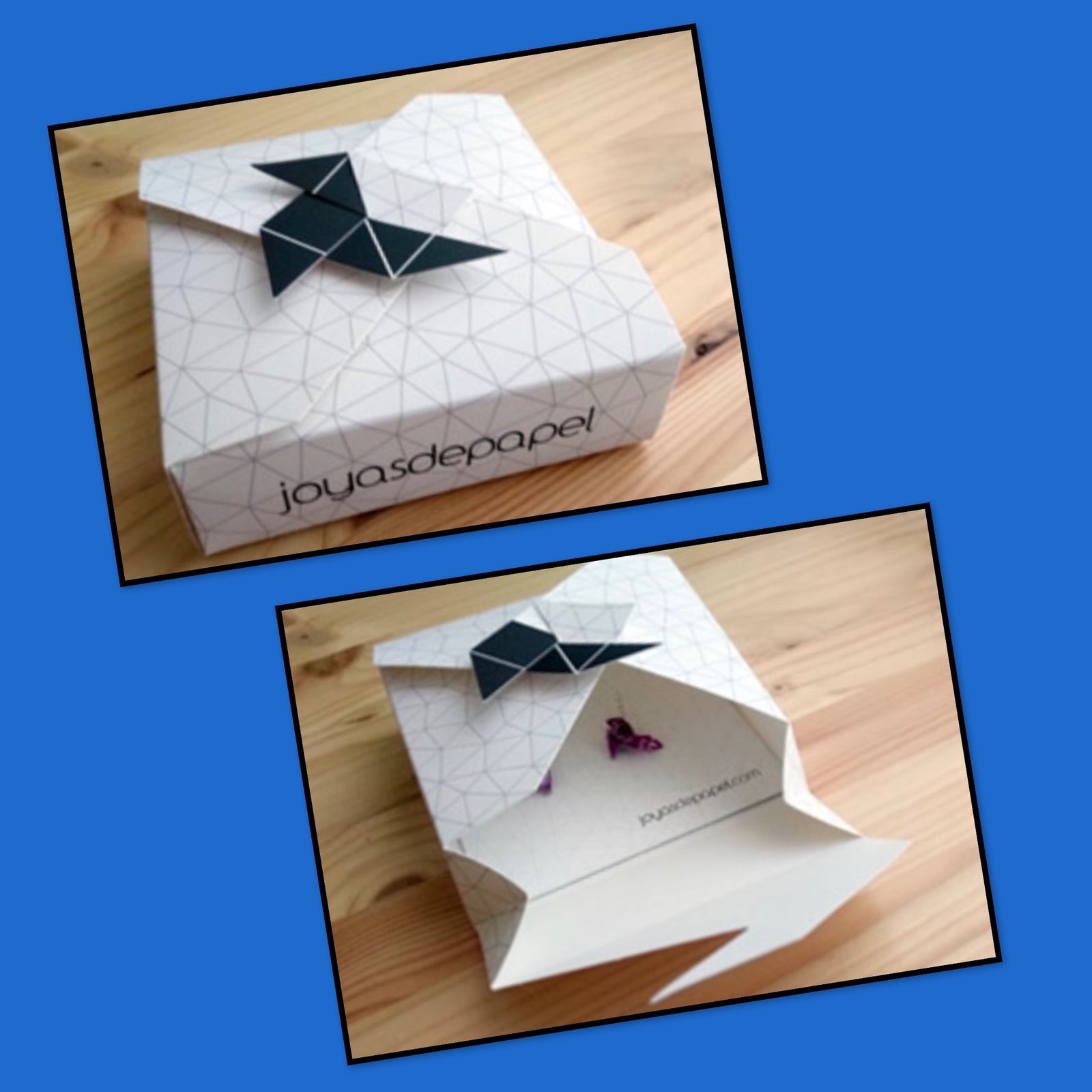 Kimono Brooch (Blue) by Joyas de Papel