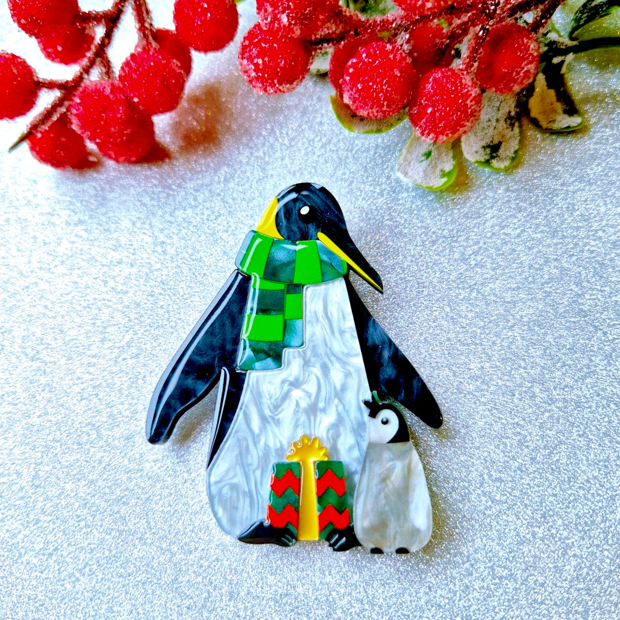 Paddy & Pip the Penguins Brooch by Erstwilder