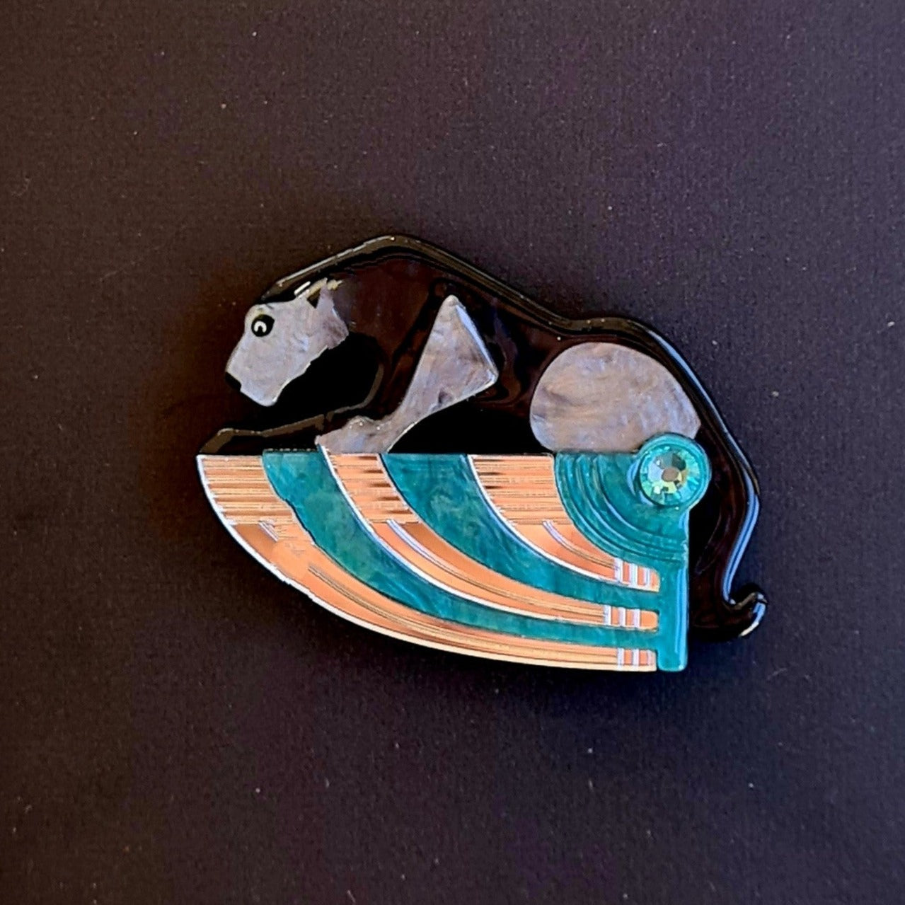 The Panther's Embrace Brooch by Erstwilder (Untamed Elegance)