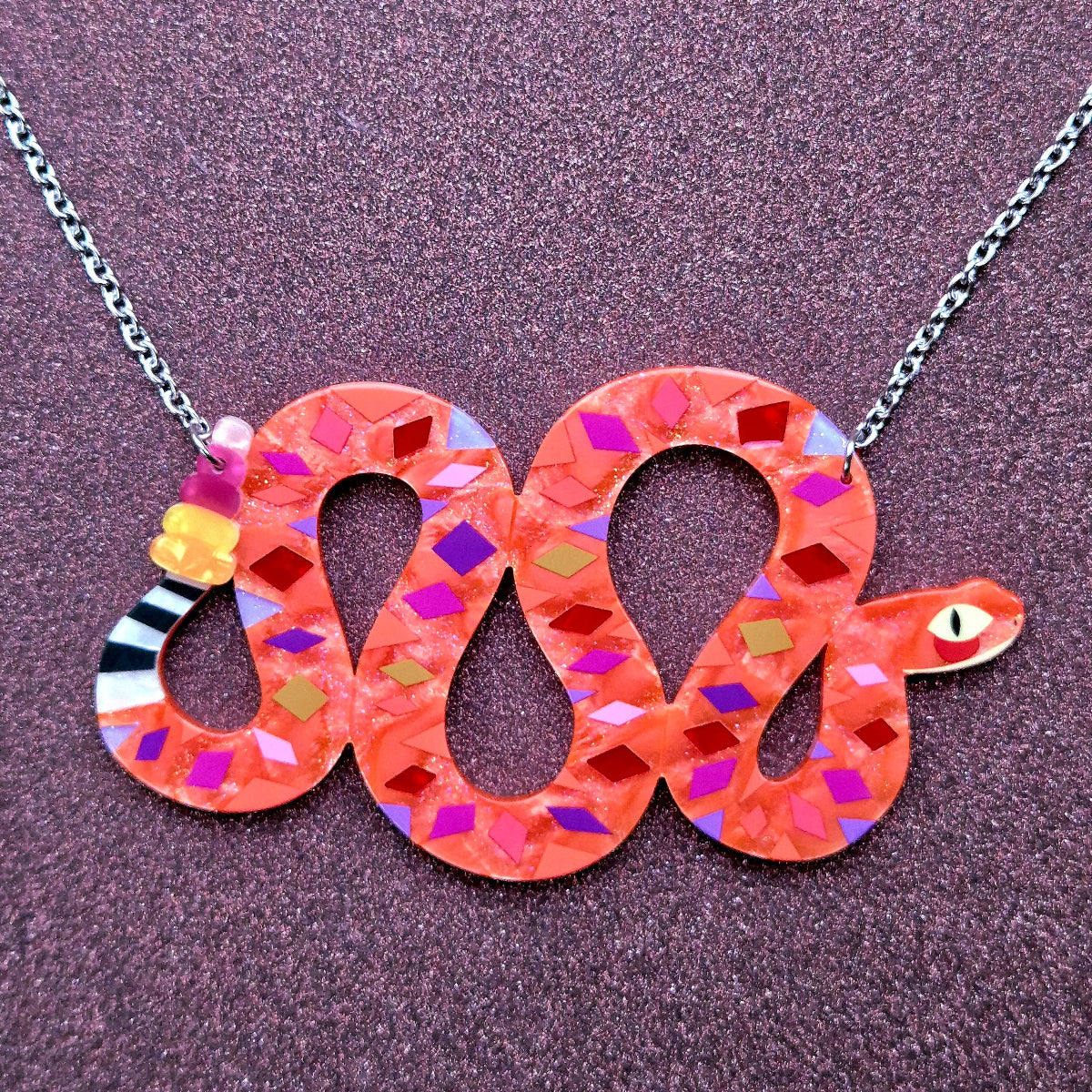 Erstwilder x Pete Cromer Rowdy Rattlesnake necklace