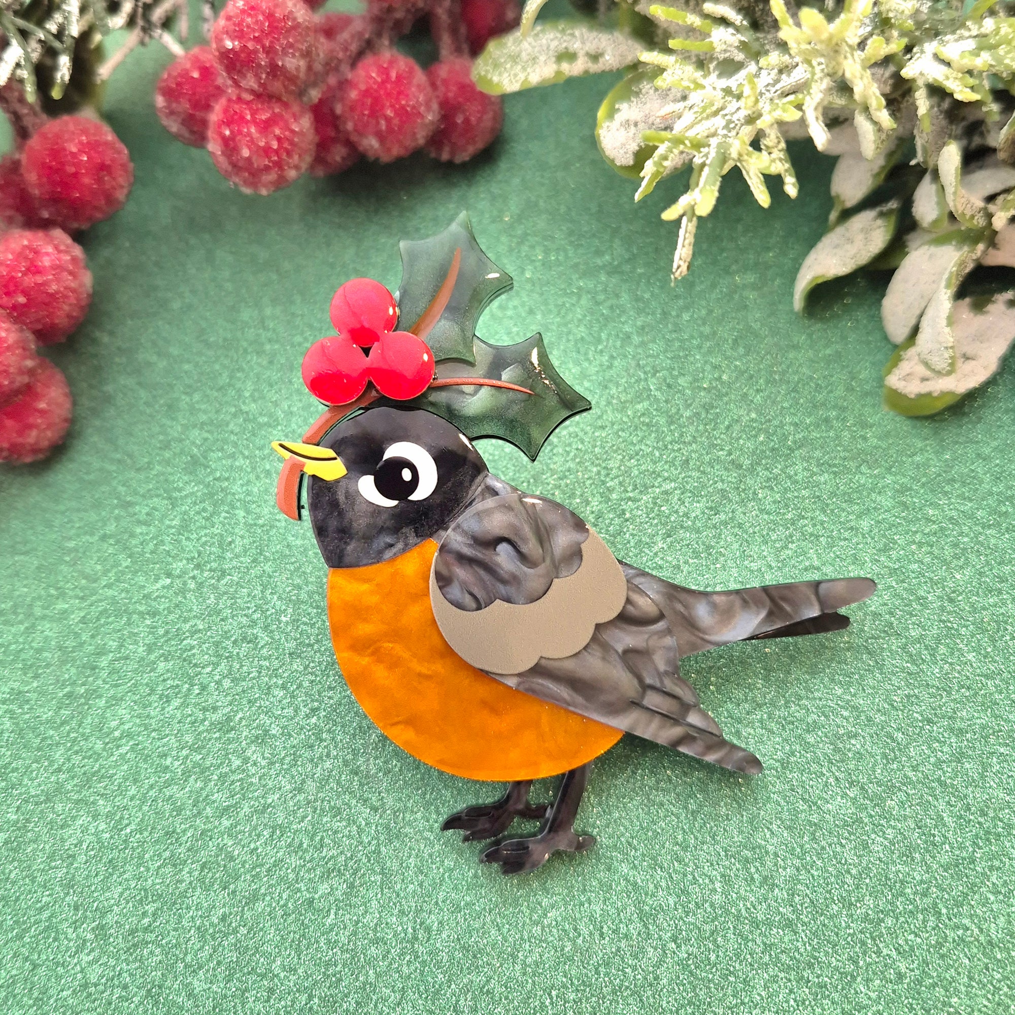 Ruby the Robin Brooch by Erstwilder