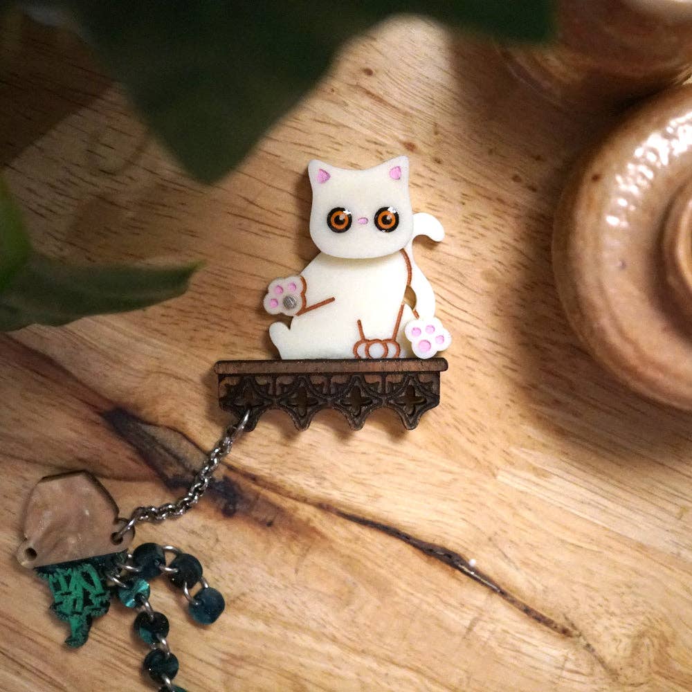 Little Rascal  Brooch by Lost Kiwi Designs (Cream)
