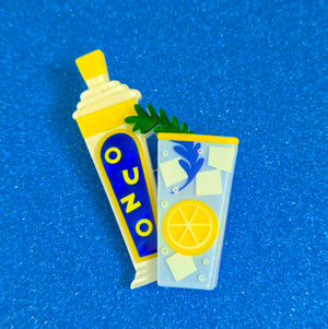 Opa! Ouzo Brooch by Erstwilder
