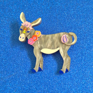Devoted Donkey Brooch by Erstwilder