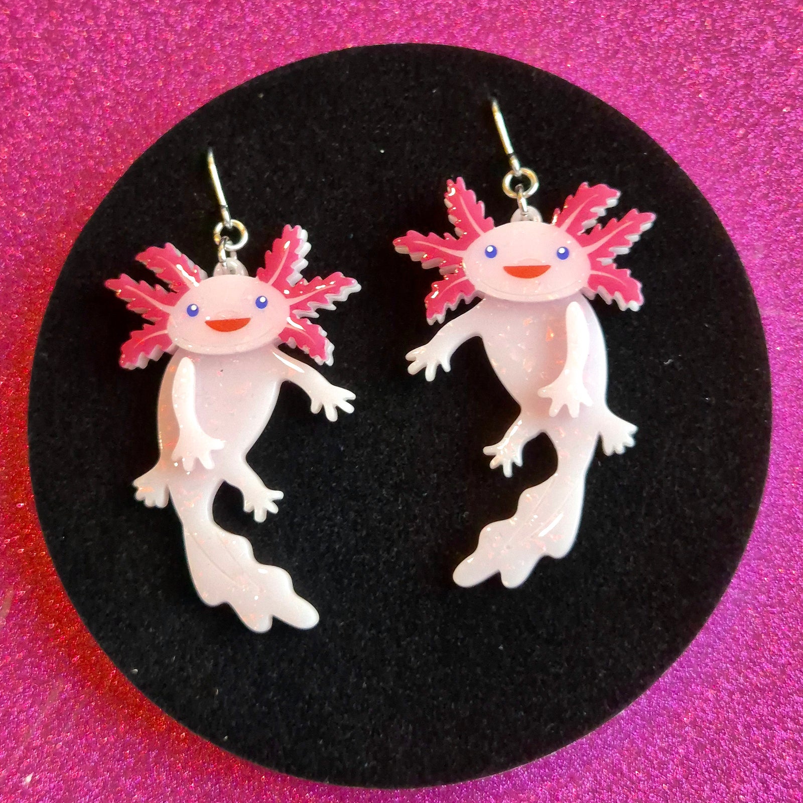 Axolotl Drop Earrings  by Erstwilder