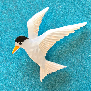 New Zealand Fairy Tern Brooch by Erstwilder