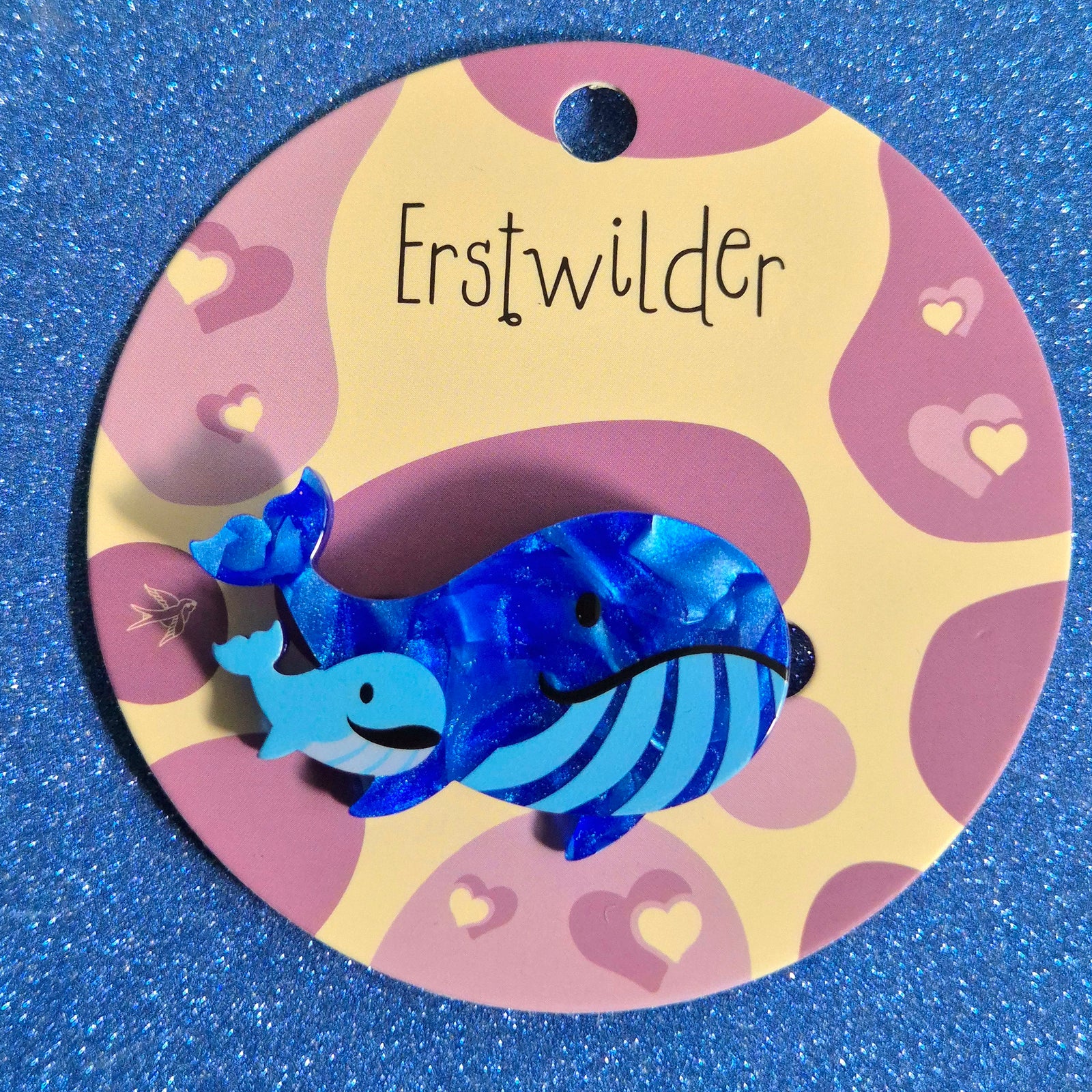 Whales Simplified Mini Brooch by Erstwilder