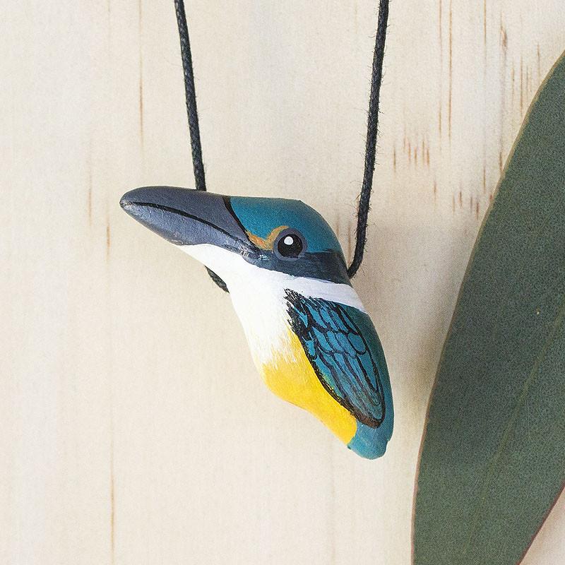 Sacred Kingfisher Whistle Necklace by Songbird