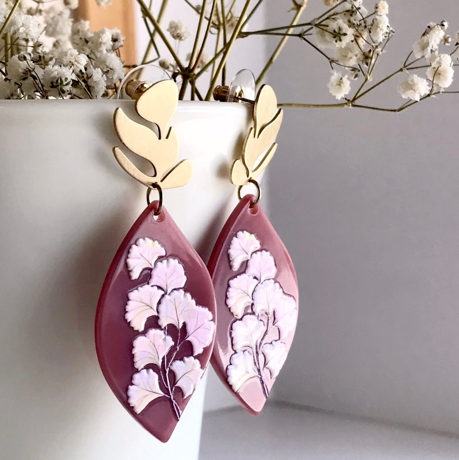 Cherry Blossom Earrings by Pearl and Ivy