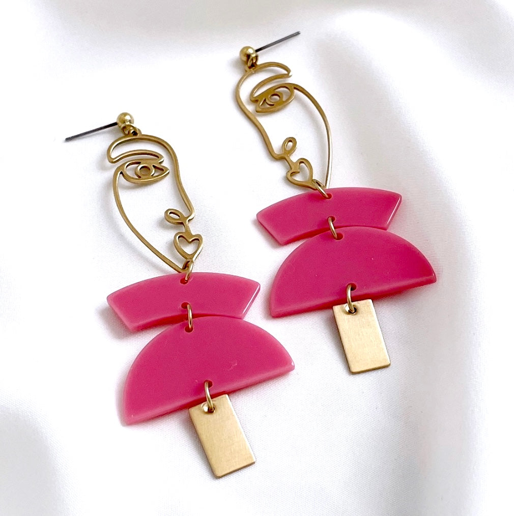 Dress You Up - Rose  Earrings by Pearl and Ivy