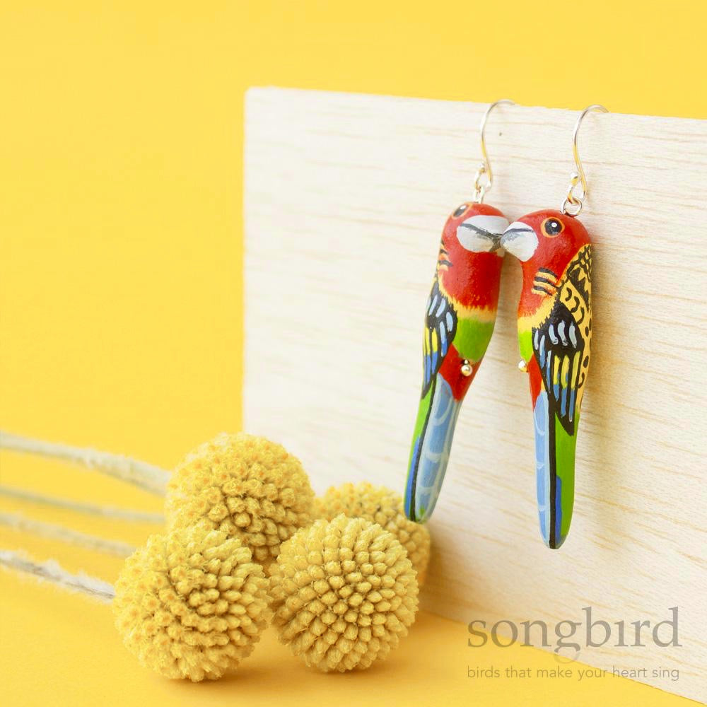 Eastern Rosella Earrings by Songbird