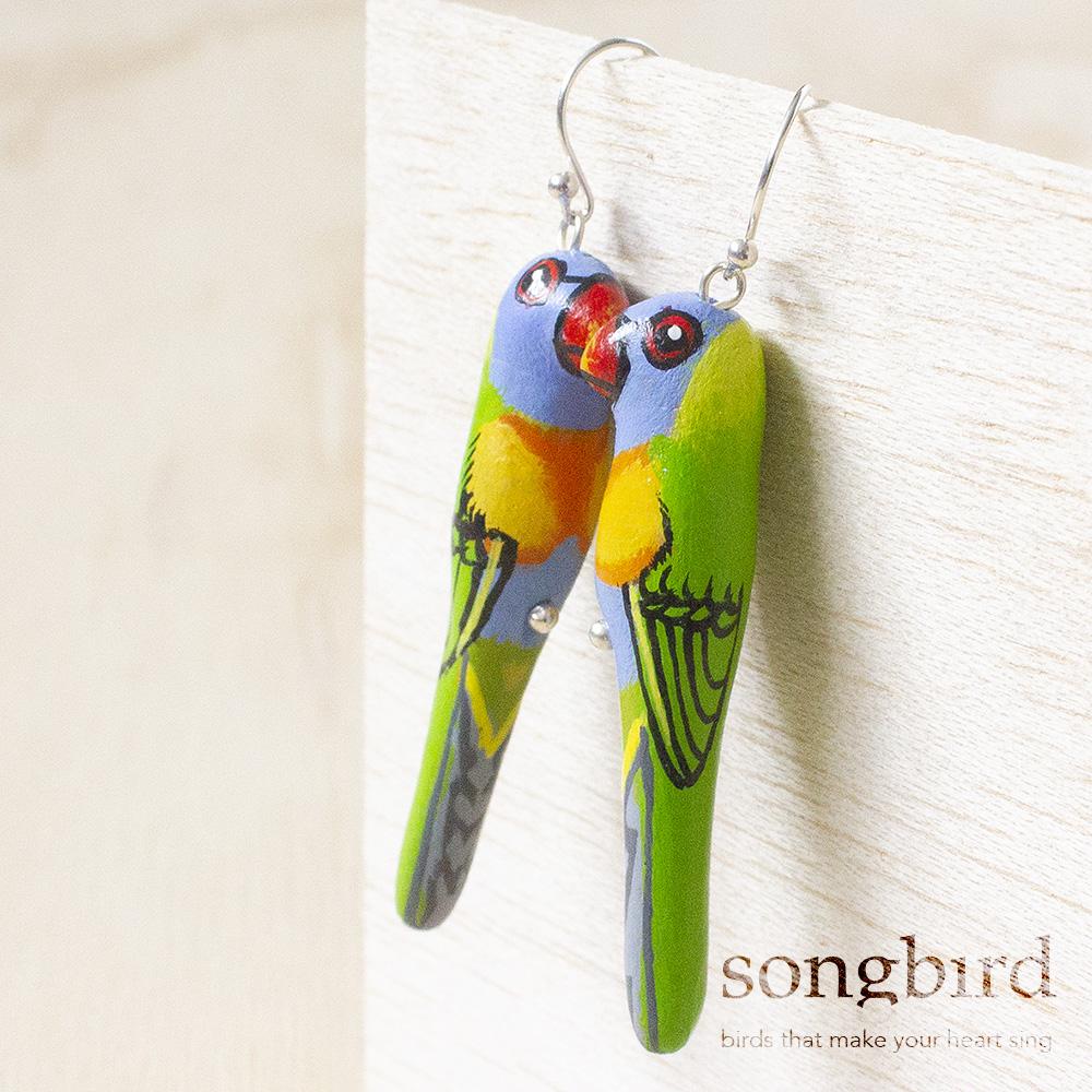 Rainbow Lorikeet Earrings by Songbird
