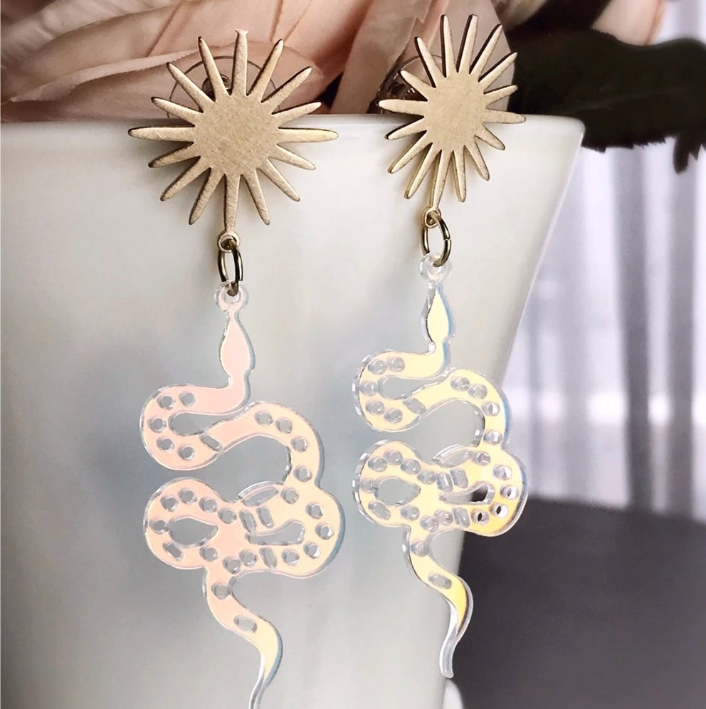 Snake Charmer Earrings by Pearl and Ivy